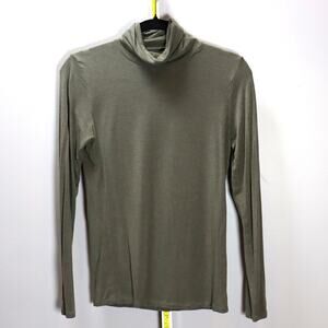 Majestic Filatures Paris Olive Turtleneck Top Soft Touch Size 3 Medium